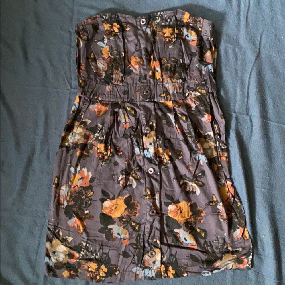 Floral Strapless dress